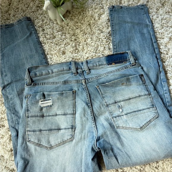 U.S. Polo Assn. Light Blue Boyfriend Distressed Jeans - Picture 5 of 8